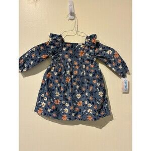 NWT Carter's Just One You Blue Floral Dress with Diaper Cover - 18M